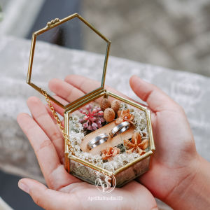 RING BOX | KOTAK CINCIN RUSTIC HEXAGON