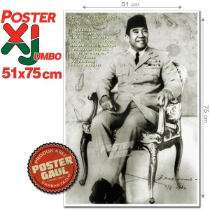 Poster XJumbo PRESIDEN SOEKARNO: SANG PROKLAMATOR #XJFJP517 - ukuran 51 x 75 cm