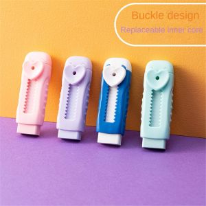 VIVOLILV New Push Eraser With Retractable Eraser Scratch Free Eraser Durable And Wear-resistant Student Stationery Supplies