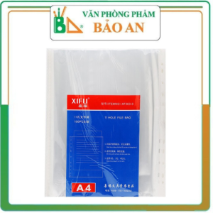 Túi Sơ Mi Lỗ Loại Dày Xifu - tập 100 cái - Được Dùng Phổ Biến Để Lưu Giữ Các Loại Tài Liệu