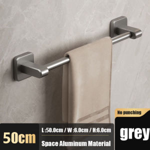 MLADEN Towel Rack Self-adhesive Bathroom Towel Holder No Drilling Towel Hanger Kitchen Storage Rack Bathroom Toilet Rack Organizer