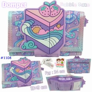 Dompet Lipat Anak Motif Bubble Cake / Wallet Girl Bubble Cake / Dompet Lipat Flip Anak Perempuan Anak