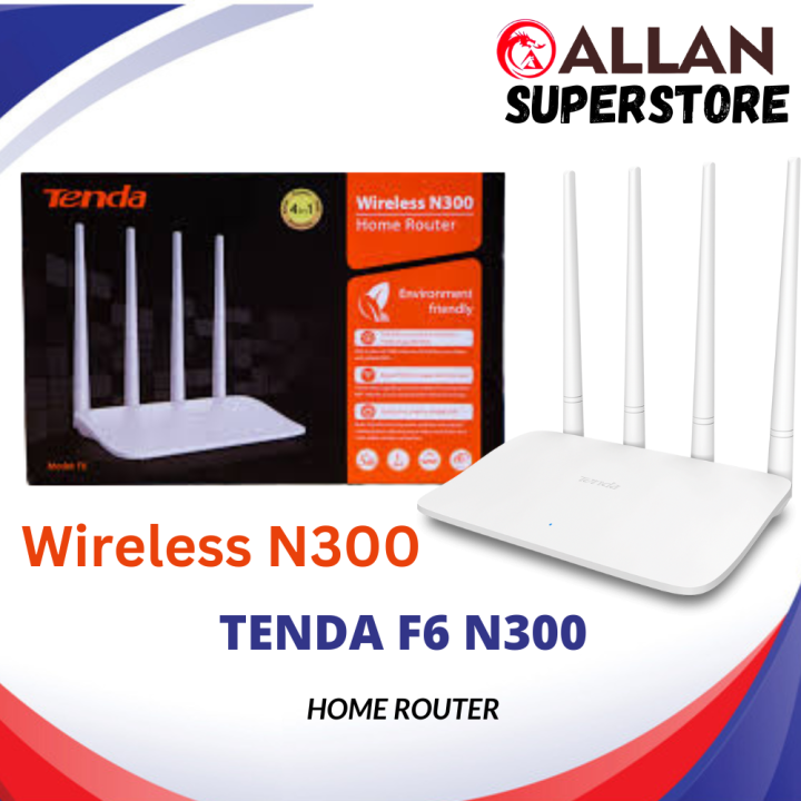 TENDA F6 Wireless N300 Easy Setup (White, Not a Modem) 300 Mbps Wireless  Router - TENDA 