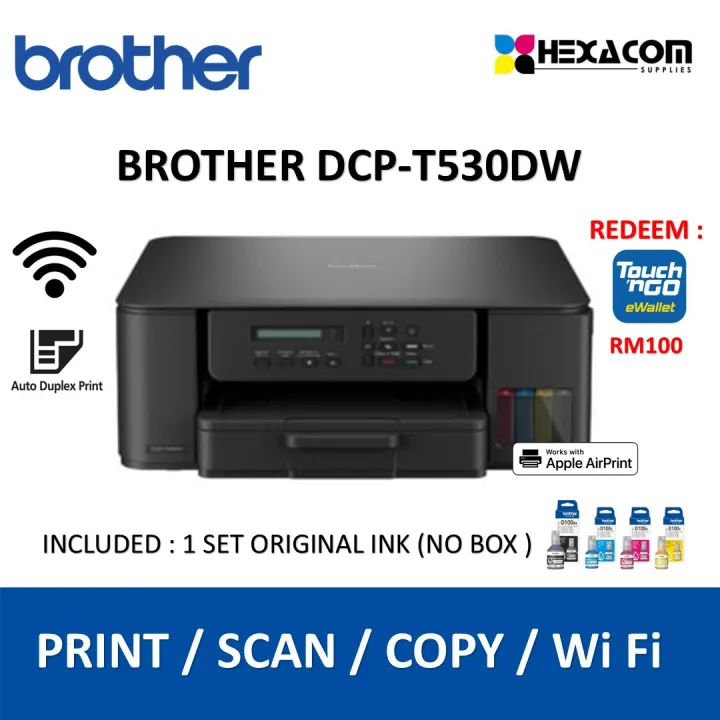 BROTHER DCP-T530DW INK TANK PRINTER PRINT/SCAN/COPY/DUPLEX PRINTING/WIRELESS/AIRPRINT