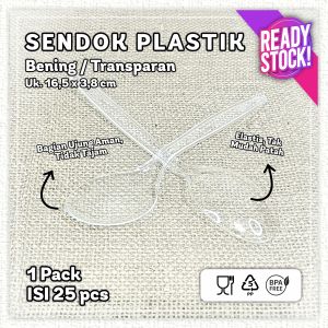 Sendok Makan Plastik Bening isi 25 pcs