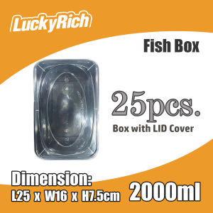 LuckyRich ~ Fish Box 2000ml - Food Storage with lid cover for Food Container needs