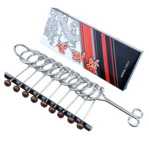 Bộ đồ chơi giải đố trí tuệ Nhật Bản 8 món - Chất liệu inox -Lumbley
