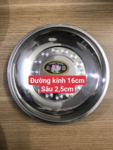 Dĩa Inox 304 Nguyên Tấm Sâu Lòng Tròn 2.5cm Đường Kính Từ 16cm Tới 28cm Làm Đĩa Đựng Trái Cây Rau Sống Đĩa Đựng Thức Ăn