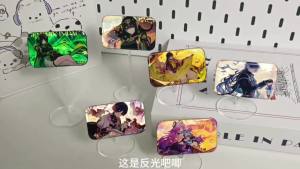 1Pcs Anime Game Cosplay Reflective Badges Nefer Rectangle Pin Collection Breastpin for Bags Clothes exquisite Valentines Day Gifts