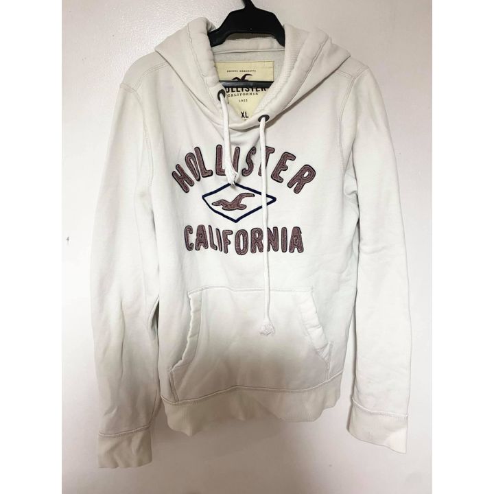 hollister hoodies men white XL good as new sale 750 sale preloved