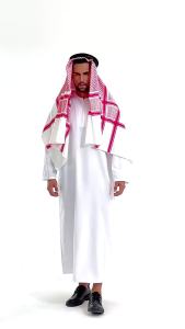 Middle Eastern Arabic Style Clothing Set Robe for Men and Women Dubai Rich Emirati cosplay Costume