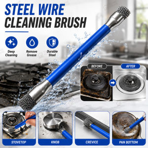 Double Headed Wire Brush Gas Stove Cleaning Brush Stovetop Cleaning Brush Degreasing Brush Suitable For Kitchen Gas Stoves 清洁刷