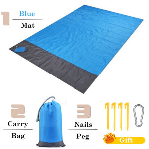 140x200cm/200x210cm Outdoor Camping Pocket Nylon Picnic Mat Waterproof Sandproof Rug Sheet Beach Mat Sleeping Pad Summer Park Travel Tent Mat