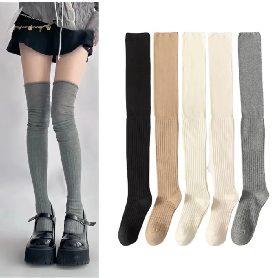 Long Socks Thigh High Stockings Women Leg Warmer Over Knee Long Sock Skinny  Cotton Fluffy Stocking | Lazada.vn