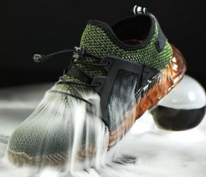 QINHUIZE Summer Mens Outdoor Breathable Mesh Light & Comfortable Steel Toe Protective Work Shoes Boots Men Puncture Proof Safety Shoes