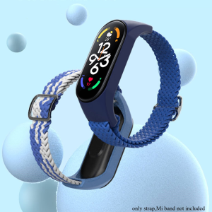 Nylon Watch Band สำหรับ Xiaomi Mi Band 7 สาย Soft Sports วิตามิน มินต์ วิเคราะห์ ผสมกับ Nylon แบบ สัญญาณการผสมกับ บรรจุภัณฑ์ สร้างแบบรอบ การเปลี่ยนแปลง ร่วมกันกับ Xiaomi Mi Band 7