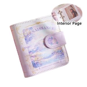 UMBRAULI Vintage Card Storage Booklet Oil Painting Style Retro Loose Leaf Binders Cover Gift 3-inch Picture Album Photographs Accessories