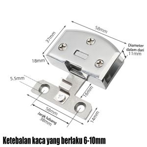 3-10MM Wine Cabinets/Display Cabinets/Pet Cabinets/Glass Cabinet Door Hinges Punch-free Glass Door Hinge Hardware Accessories