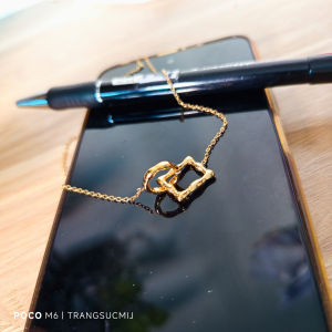 DÂY CHUYỀN TITAN MẶT VUÔNG TRÒN MẠ VÀNG TƯƠI