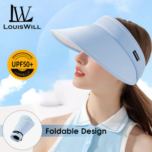 LouisWill sun hats for women Women Sun Cap Sun Visor Hat Foldable Empty Top Hat Casual Sport Sun Hats Portable Beach Cap Large Brim Cap Sun Protection Cap UV Protection Straw Hats With Windproof Rope for Outdoor Travel caps for women uv hat for women