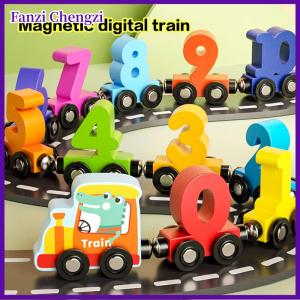 Fanzi ชุดของเล่นรถไฟแม่เหล็กจำนวน1ชุดชุดของเล่นฝึกการเรียนรู้การเรียนรู้เบื้องต้นสำหรับเด็กวัยหัดเดิน