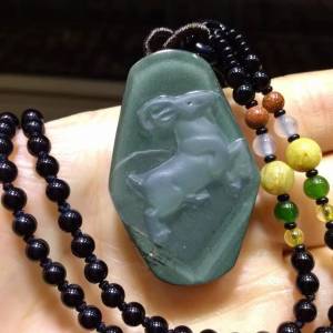 All-natural Blue Ghost Blue Golden Treasure Basin Zodiac Goat Delighted Pendant✨?? Pure white body crystal clear exquisite craftsmanship fashionable and elegant design?? Natural Green Ghost charming scenery beautiful artistic conception! Absolutely s