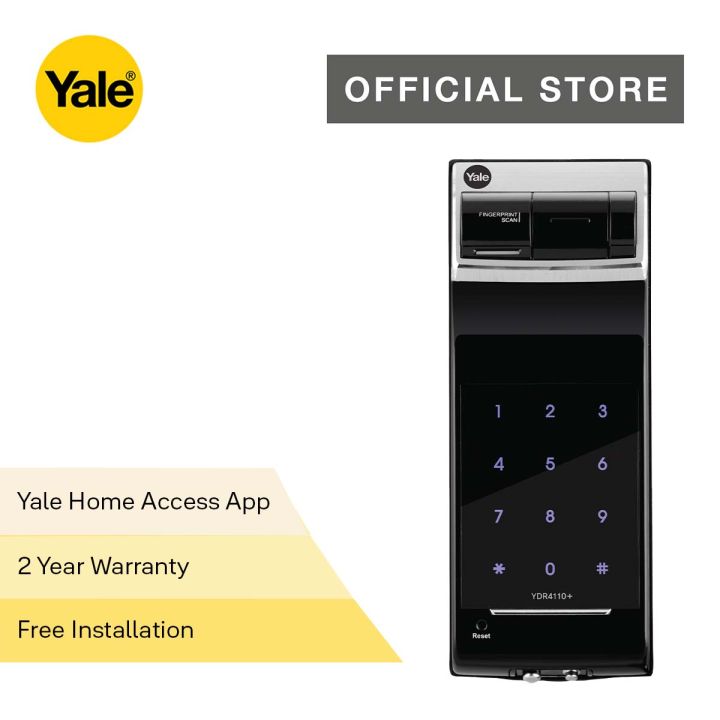 Yale YDR4110+ RIM Smart Door Lock Fingerprint/ PIN Code/ Bluetooth