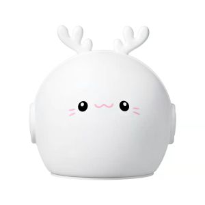 Lampu tidur silicon F10 Rusa & Kelinci LED  with 9 Light