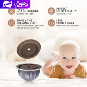 ถุง i Cafilas HLB21 กรองอาหารแคปซูลกาแฟแบบนำกลับมาใช้ใหม่ ซึ่งสามารถใช้ในการเกรดพีพีพีหม้อและสร้างสรรคลืน พร้อมฝาปิดสำหรับเนสเปรสโซหน้าต่างต่อไป