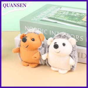 QUANSEN Cute Hedgehog Plush Toy Cartoon Animal Pendant Soft Stuffed Doll Keychain Backpack Car Bag Key Ring Decor Kid Gift