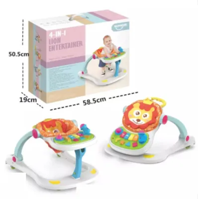 JS shop 4 in 1 Multifunctional Lion Walker for Baby