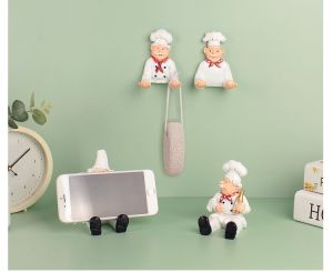Ông đầu bếp dán kê điện thoạimóc treo đồ đa năng(giao ngẫu nhiên) DB39