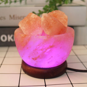 7 Color Himalayan Salt Lamp Crystal Salt Rock Lamp with Base Home Bedroom Decoration