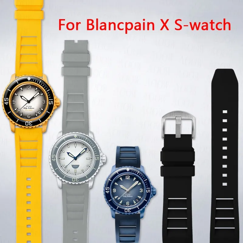 High Grade Fluororubber Strap for Blancpain X Swatch Co Branding