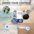 Cordless Stick Vacuum Cleaner Lightweight Brushless Cleaner 2-Speed Power Suction Laser illuminated 3-in-1 Handheld for Hardwood Floor, Carpet & Dog Hair. 