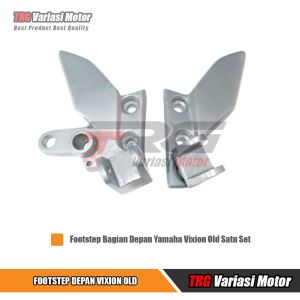 Step Vixion Old Footstep Vixion Old Postep Vixion Old Bagian Depan TRG Satu Set Varian Warna Silver Bahan Alumunium Tebal dan Berkualitas