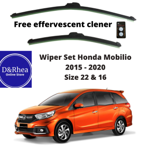 WIPER BLADE SET FOR HONDA MOBILIO 2015 to 2020 + (FREE) CAR WINDSHIELD WINDOW CLEANER TABLETS