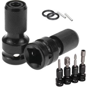 LITUILI phổ quát Công cụ tác động Hex Ratchet Spanner tay áo Bộ chuyển đổi Bộ chuyển đổi cờ lê Bộ điều hợp ổ cắm