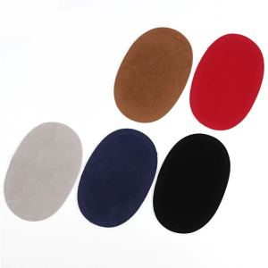 1 Pair Sew On Patches PU Leather Repair Patches Oval Shape Elbow Knee Patches Clothing Accessories for Sweater Jeans