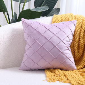 sarung bantal sofa Simple waist pillow decorative cover pleated crystal velvet pillowcase diamond lattice pillowcase for home decoration hidden zipper closure