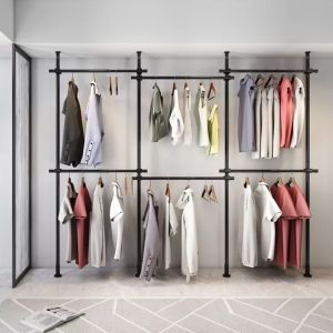 Sulwhasoo ราวแขวน ราวแขวนเสื้อ แบบตั้งพื้น ชุดกลาง 4 /6ราวแขวน ราวแขวนผ้า ตู้เสื้อผ้า ราวแขวนไม่ต้องเจาะ ประกอบง่าย ใช้แทนตู้เสื้อผ้าได้ดี