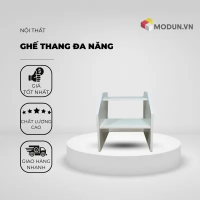 Ghế thang đa năng thắp hương/đứng bếp bằng gỗ mdf chống ẩm Modun.vn-MKBT100 dày 17mm không cong vênh