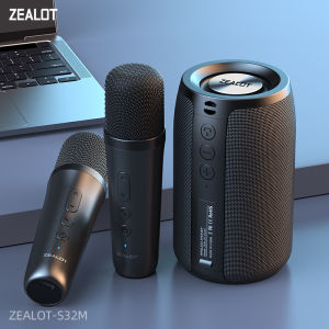 ZEALOT S32M Portable Bluetooth Speaker | Outdoor Wireless Speaker |10W Powerful Sound | Long Battery Life | TWS Stereo Pairing | Karaoke Speaker with Microphone