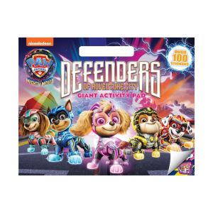 Paw Patrol Defenders of Adventure City Activity Book Pad For Kids to Color with 100+ Stickers