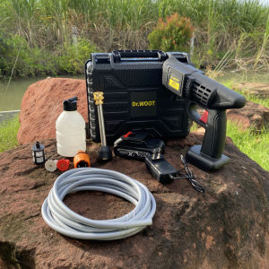 DR.WOOT เครื่องฉีดน้ำแรงดันสูง ไร้สาย อุปกรณ์ล้างอัดฉีด ปั้มอัดฉีดแรงดันสูง เครื่องฉีดน้ำไร้สาย ปืนฉีดน้ำไฟฟ้า สำหรับล้างรถยนต์ พื้น รถมอเตอร์ไซค์