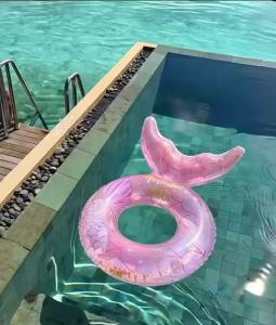 YW 90# Sequin Mermaid Swimming Ring/Thickened s Swimming Ring - Pink