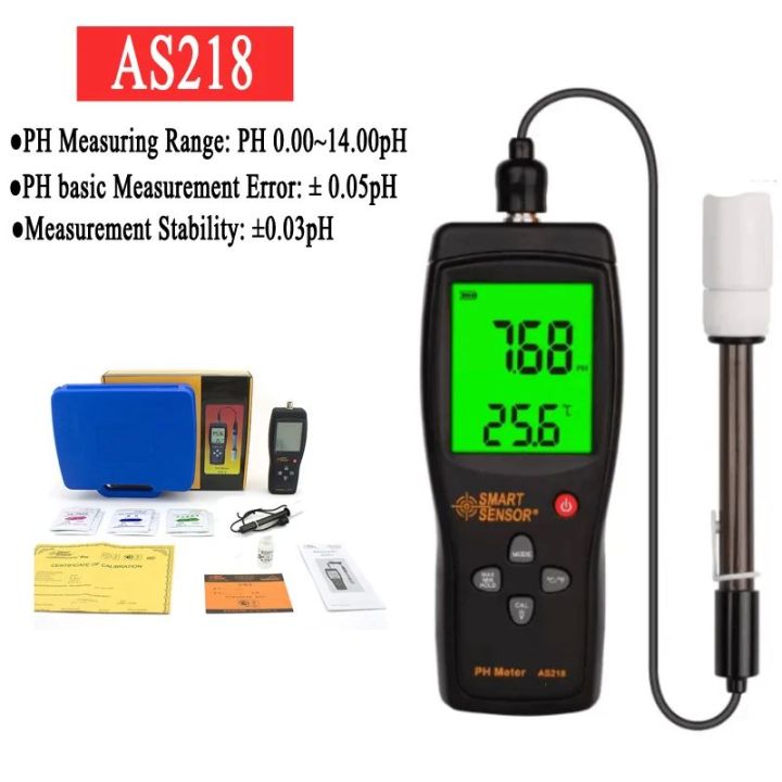 Hot OriginalSMART SENSOR AS218 Digital PH Meter 0.00 ~ 14.00 Soil ...