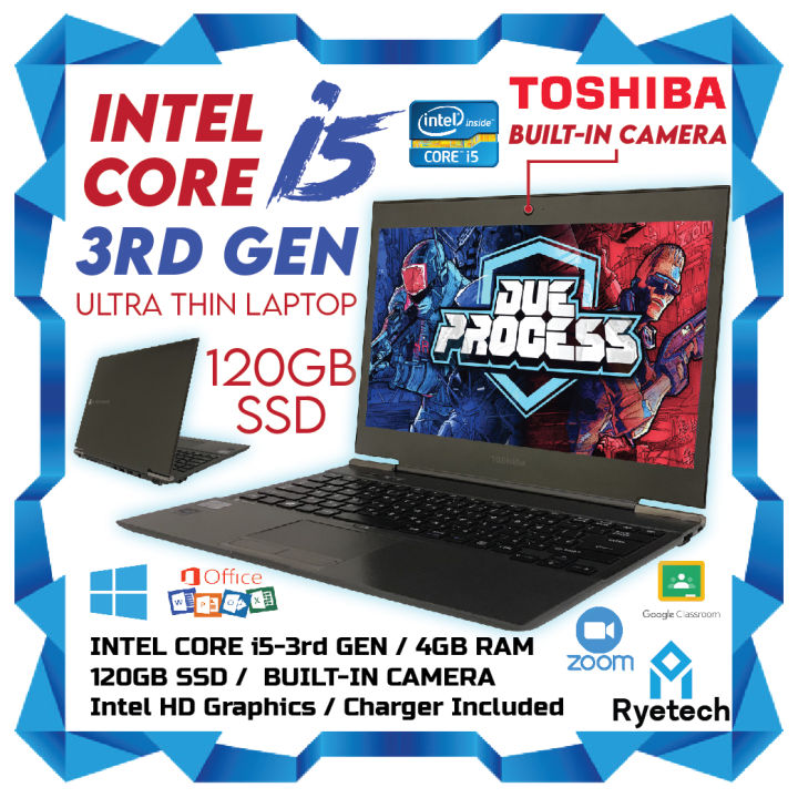 LAPTOP TOSHIBA ULTRA THIN INTEL CORE i5 3RD GEN 4GB RAM
