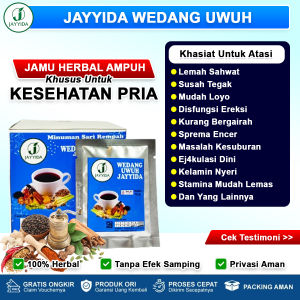 Obat Lemah Sahwat Paling Ampuh Lemah Syahwat Susah Bangun Loyo Impoten Penambah Gairah Penambah Stamina Pria - Jayyida Wedang Uwuh 12 Sachet