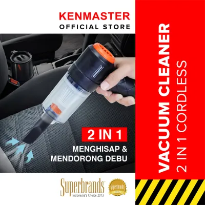 Kenmaster Vacuum Cleaner Portable 2 IN 1 KM-2037 Wireless / Vacuum serbaguna / Penyedot Debu Rumah & Mobil - VACU014